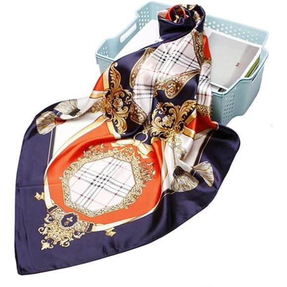 Keepmo Silk Like Scarf Women's Fashion 35.4inch Large Square Satin Neck Scarf